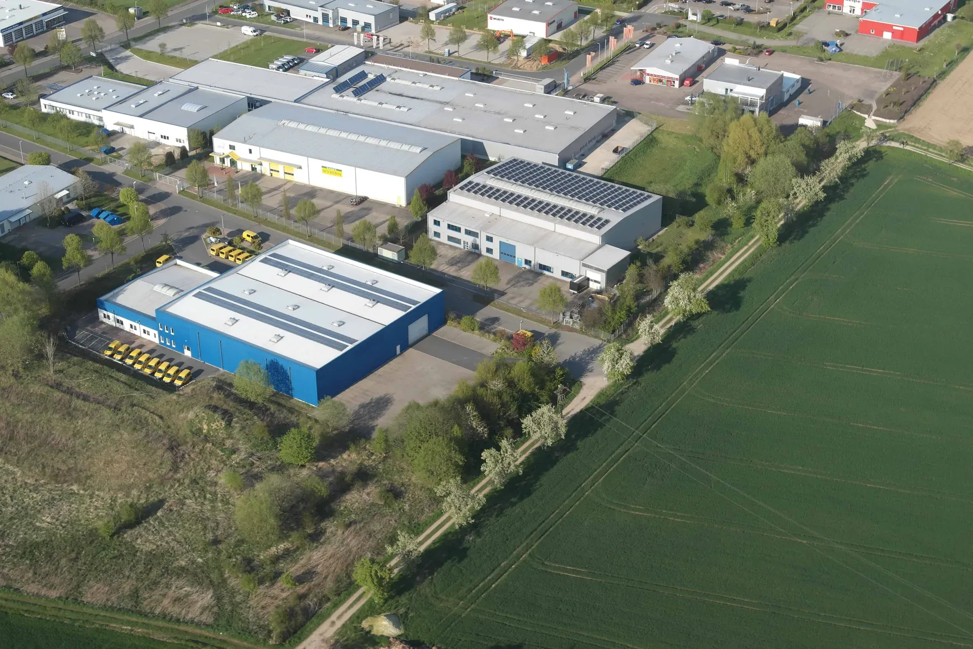 Luftaufnahme des BOKLI Firmengeländes in Alfeld (Leine)